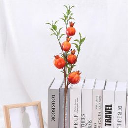 Decorative Flowers Fake Flower Fruit Simulation Branch Xmas Tree Ornaments Home Decor Window Kids Gift Supplies Wall Artificial Plants