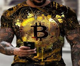 Men's T-Shirts TShirt Crypto Currency Traders Gold Coin Cotton Shirts6413136