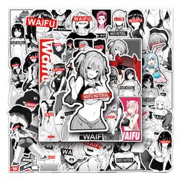 50PCS No Repeat Sexy Waifu Stickers Creative Stickers for Girls Mixed Phone Case Luggage Waterproof Decal Bulk Lots