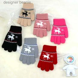 Five Fingers Gloves Brand New Child Kids Baby Girls Boys Winter Knitted Gs Cartoon Warm Mittens Toddlers Outdoor Cartoon Cute Gs5-12 YearsL231103