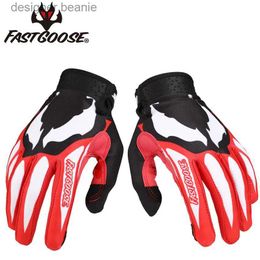 Five Fingers Gloves FASTGOOSE Venom Motocross MX Off-road Cycling Racing G Bike DH MX MTB Drit Bicycle Guante Motorcycle Moto Sports GsL231103