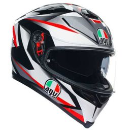 AGV Full Helmets Men's And Women's Motorcycle Helmets AGV K5 S Plasma White / Black / Red Motorbike Motorcycle Helmet WN-7P7F