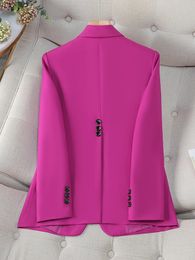 Women's Suits Blazers Spring Autumn Blue Black Pink Coffee Blazer Women Ladies Female Business Work Wear Long Sleeve Single Button Solid Formal Jacket 231102