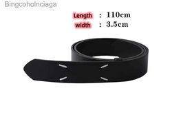 Belts MM6 Roller Belt Men Women Black Fourth Embroidery Belts SIGNATURE STRAP Belt Corset BeltL231103