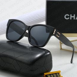 Occhiali da sole firmati da donna Occhiali da sole firmati da uomo Occhiali Chanele Cha Nel di lusso Rettangolari senza montatura Corno di bufalo Moda Classico Nero trasparente