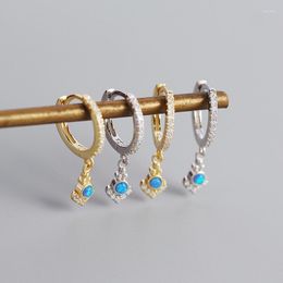 Hoop Earrings WTLTC Bohemia Mini Cubic Zirconia Opal Stone 925 Sterling Sliver Drop Tiny Heart Hoops With Charms 2023