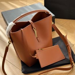 designer LE37 bucket bag crossbody purse handbag women soft genuine leather cross body purse small size shopping phone holder key pouch women clutch handbags box