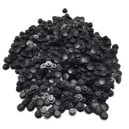 Shoe Parts Accessories 1000pcs/lot plastic button black buckles parts accessories fit for sandals clog shoes DIY shoe Charms 8/10/12/13/14/15mm 230403