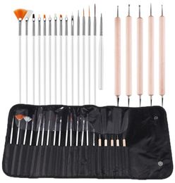 Acrylic Nail Art Brushes Set For Manicure Nail Art Design Painting Brushes Dotting Pen Tool Kit3078126