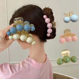 Hair Clips & Barrettes Korean Elegant Big Pearls Hair Claw For Women Back Hair Hold Toothed Hair Claw Clip Sweet Hair Decorate Fashion Hair Accessories