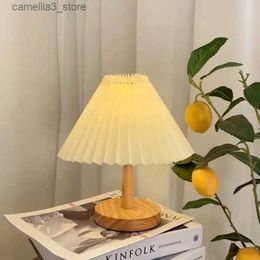 Desk Lamps Modern Nordic Ins LED Pleated Table Lamp DIY Foldable Desk Lamp Art Atmosphere Home Decoration Table Bedroom Bedside Night Light Q231104