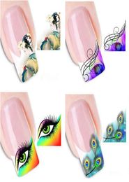 Whole50pcs Pop DIY Sex Items Nail Art Stickers Decals Decorations French Tips Nails Wraps Nail Art Patch Water Transfer XF1296809732