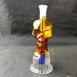 Hookahs Bone hookah glass bongs accessories Colourful Pipe Smoking Curved Glass Pipes Oil