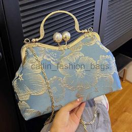 Shoulder Bags Women's Flower Wallet Bag Club Embroidered Cross Body Bag Dinner Sales Clip Handbagcatlin_fashion_bags