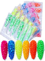 DIY Nail Art Crystal Flat Bottom Multi Cutting Sided fluorescent Club Night Light Nail Art Rhinestone9153481