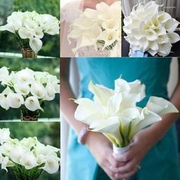 Decorative Flowers 10 Pieces / Lot Artificial Bunch Fake Flower Bouquet Table Home Wedding Decoration Fall Decor