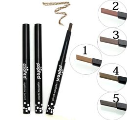 DHL Popfeel Eyebrow Pencil Automatically Rotating Makeup Eyebrow Pencil Longlasting Waterproof NO Blooming Brown Black Grey 7799516