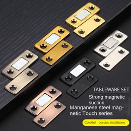 New 100pcs/Set Magnetic Cabinet Catches Magnet Door Stops Hidden Door Closer With Screw For Closet Cupboard Furniture Hardware