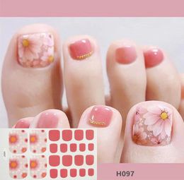 22 tips Glitter Series Powder Sequins Fashion Toe Nail Art Stickers Collection Manicure DIY Nail Polish Strips Wraps for Party Dec3526982