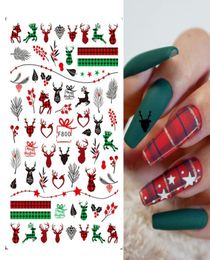 Nail Art Christmas Stickers Ins Christmas Snowflake Snowman Elk Leaves 3D Adhesive Nail Sticker Nail5180556
