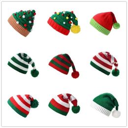 Beanie/Skull Caps Knitted Wool Santa Hats Adult Hats Holiday Party Dress Up Hats Holiday Beanies Gifts Wholesale 231102