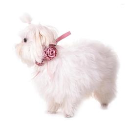 Dog Collars Cute Pet Wedding Flower Cat Necklace Pendant Jewelry Luxury Princess Puppy Grooming