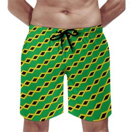 Men's Shorts Jamaican Flag Board Summer Jamaica Fashion Casual Beach Short Pants Sportswear Quick Drying Printed Swimming Trunks