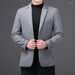 Men's Suits High Quality Blazer British Simple Business Fashion Elegant Work Party Man Gentleman Slim Suit Jacket