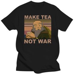 Mens TShirts Clothing Novelty Iroh Make Tea Not War Avatar T Shirt Men Short Sleeve Anime Tee Aang Tshirt Cotton TSh 230403