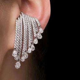 Stud GODKI Fashion Flower Blossom Trendy Earrings For Women Cubic Zirconia Crystal CZ Statement Earring Brincos Bijoux 231102