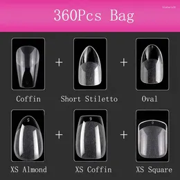 False Nails American Gel XS Nail Tips Extension System Full Cover Almond Stiletto Coffin Press On 360Pcs Bag