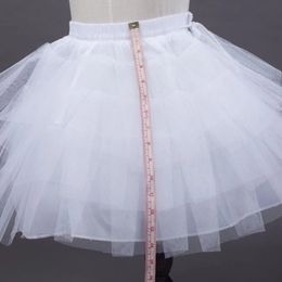 Kjolar 3-10 år barn flickor vit balett kjol tyll ruffle short crinoline brud bröllop petticoats klänning baby flicka underskirt 230403