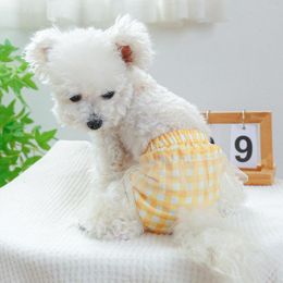 Dog Apparel Cotton Flower Hygiene Pants Puppies Little Small Animals Girl Female Pet Cat Physiological Anti-harassment Menstrual Shorts