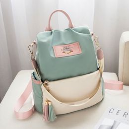 School Bags Fashion Women's Backpack Canvas Youth Bag Women's Candy Colour School Bag Outdoor Travel Backpack Academy Kawai 230403