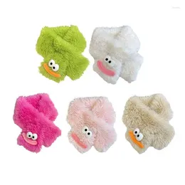 Scarves Cartoon Winter Baby Scarf Plush For Kids Boys Girls Warm Neckerchief X4YC