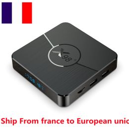 France has stock X98 Plus Amlogic S905W2 TV Box Android 11 Quad Core 4G 32G 2.4G&5G Dual Wifi BT 100M 4K Smart Media Player tx3mini plus