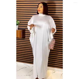 Casual Dresses African Women's Plus-size Dress Europe And The United States Solid Colour Muslim Iron Drill Long Robe 472#