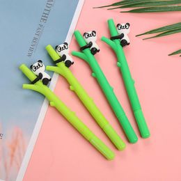 2Pcs Creative Gel Pen Cute Panda Bamboo Cartoon Neutral Student Gift School Office Stationery Supplies 2023