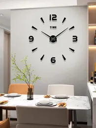 Wall Clocks Clock Decal Home Silent Vitage Living Room Office Decoration