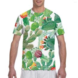 Men's T Shirts Arrive Cactus Watercolor Tshirt Men T-shirt Harajuku Style Shirt Summer Tops