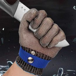 Five Fingers Gloves Stainless Steel Gs Anti-cut Safety Cut Resistant Hand Protective Metal Meat Mesh G for Butcher Wire Knife Proof StabL231103