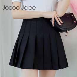 Skirts Women High Waist Pleated Skirt y2k Summer Casual Kawaii A-line Plaid black tennis Japanese School Uniform Mini Skirts for Girls 230403