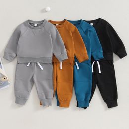 Clothing Sets Pudcoco 2Pcs Toddler Baby Boy Fall Outfits Long Sleeve Split Hem Sweatshirt Tops Pocket Pants Set Kid Clothes 0-3T