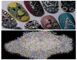 8g Colorful Micro Beads Rhinestone Mix Gradient Color 3D Tip Nail Decoration For UV Gel Manicure Nail Art4856532