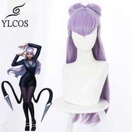 Catsuit Costumes LOL NEW KDA Agony's Embrace Evelynn Cosplay Long Purple Wig Halloween Party Suit