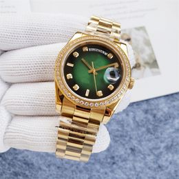 Fashion Mens and Womens Watches Couples Wristwatch 36mm Two Tone Dial Mechanical Movement Ladies Watch Stainless Steel Strap Orologi di lusso