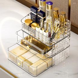 Accessories Packaging Organizers Storage Boxes Makeup Organizer Box Acrylic Cosmetic Jewelry Lipstick Brush Holder Large Capacity Skincare Earring Watch Home r