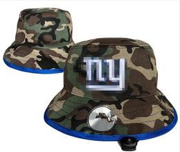 Designer England New York Bucket NY NYG Hats Camo Women Barrel Basketball Baseball Fisherman Stingy Football Buckets Men Sun Cap Barrel Caps