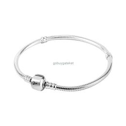 Charm Bracelets Wholesale 925 Sterling Silver 3mm Snake Chain Fit Pandora Bead Bangle Bracelet Diy Jewellery Gift for Men Women3J1U