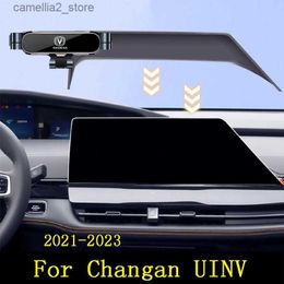 Car Holder LHD Car Phone Holder For Changan UNI-V Univ 2022 2023 Car Styling Bracket GPS Stand Rotatable Support Mobile Accessories Q231104